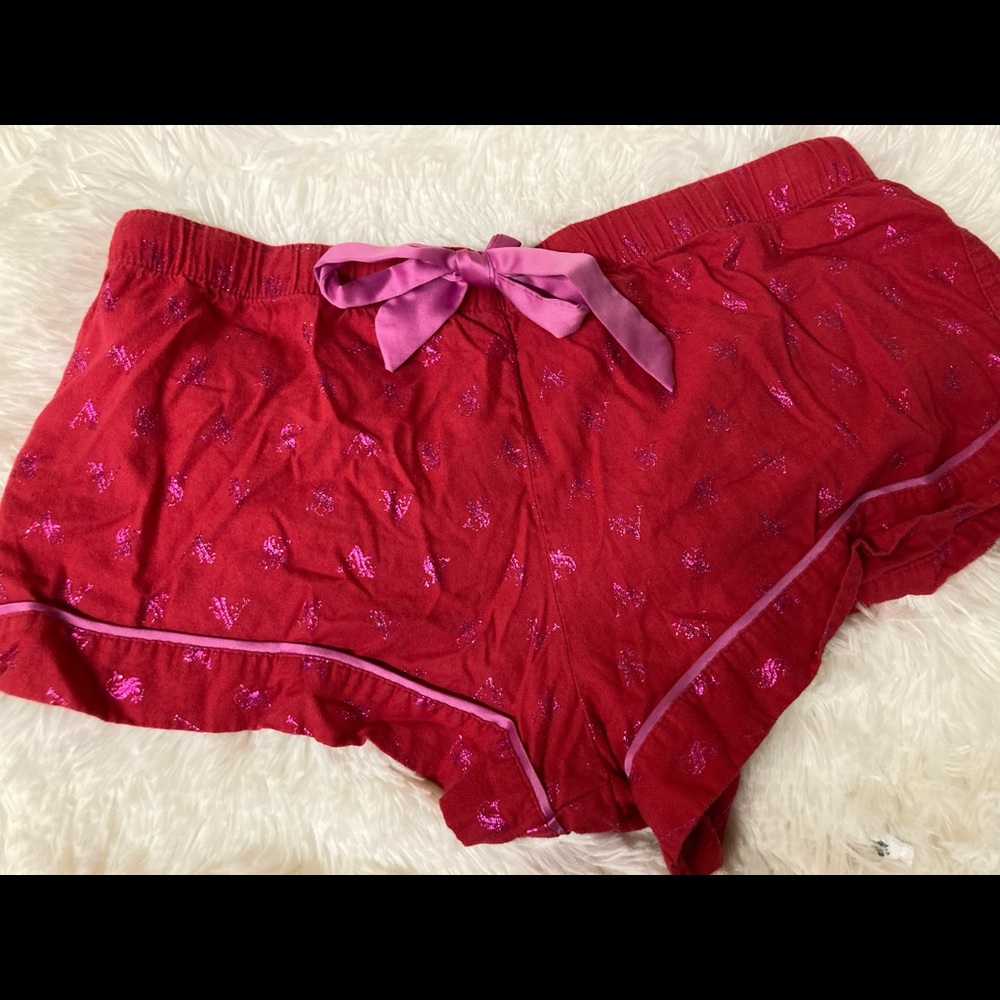 Victoria Secret Vintage cotton‎ red and Pink PJ bottoms size medium